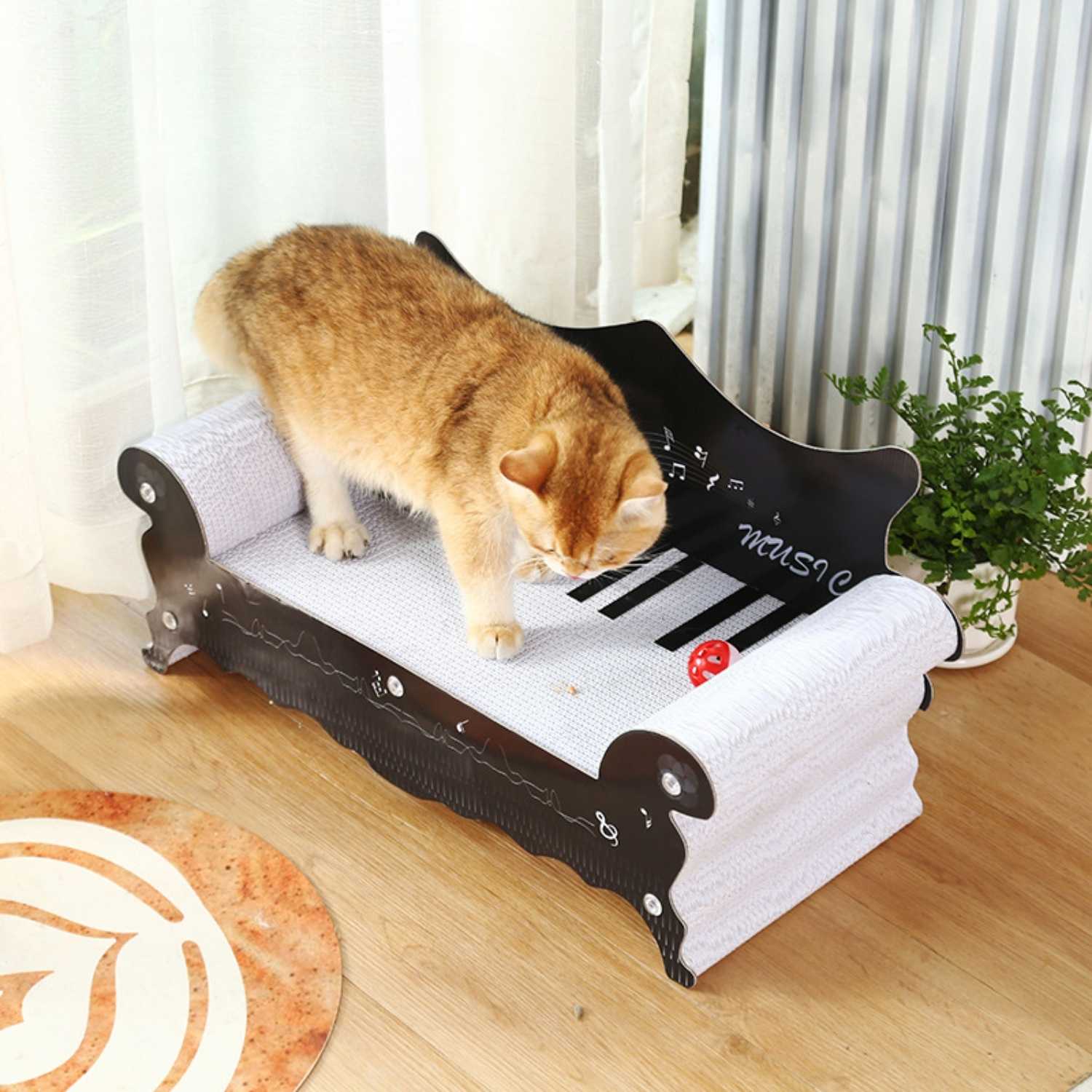 Krabplank Piano Luxe | Slijtvast Chaise Longue Speelbed Kat